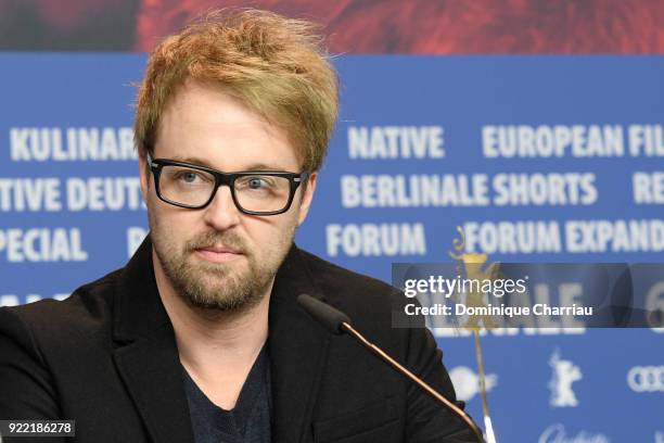 Joshua Leonard attends the 'Unsane' press conference during the 68th Berlinale International Film Festival Berlin at Grand Hyatt Hotel on February...