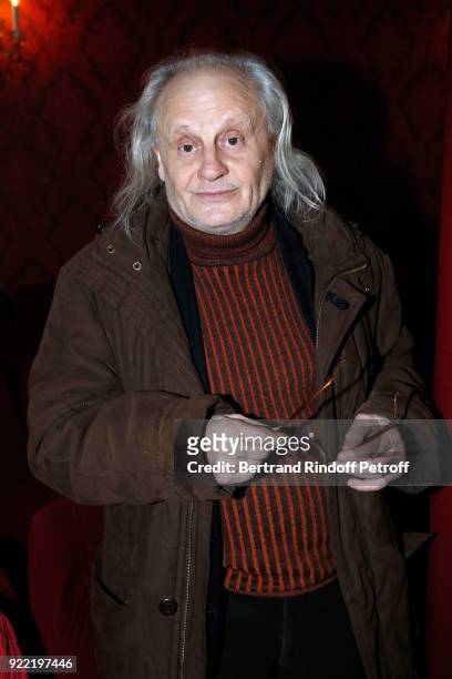 Actor Jean-Paul Farre attends the "Le Prix du Brigadier 2017" Award at Theatre Montparnasse on February 21, 2018 in Paris, France.