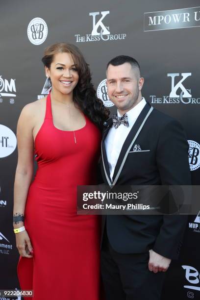 Candice McCaney and Michael Max attend Couture Against Cancer hosted by Andre Drummond and Angel Brinks on February 17, 2018 in Los Angeles,...