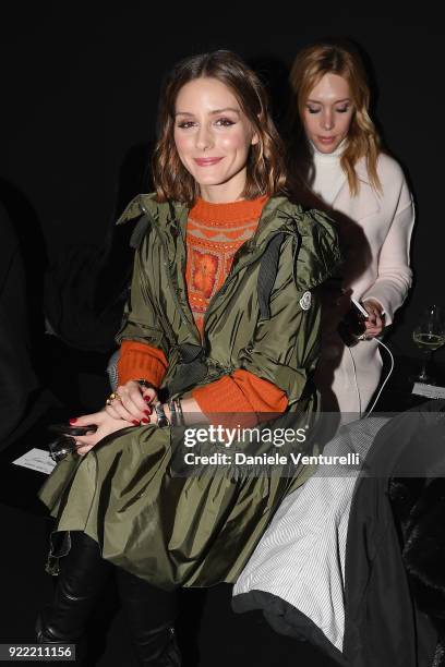 Olivia Palermo attends the Alberta Ferretti show during Milan Fashion Week Fall/Winter 2018/19 on February 21, 2018 in Milan, Italy.