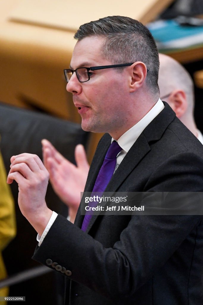 Holyrood Debates The Scottish Budget For 2018/2019