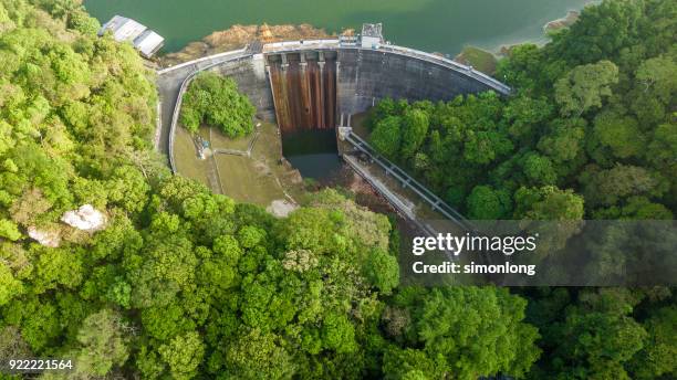 high angle view of hydroelectric power station - estado de selangor fotografías e imágenes de stock
