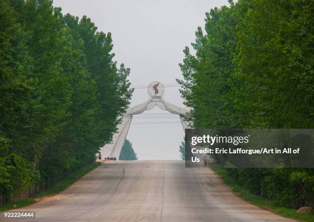 Arch of reunification monument, Pyongan Province, Pyongyang, North Korea on May 20, 2009 in Pyongyang, North Korea.