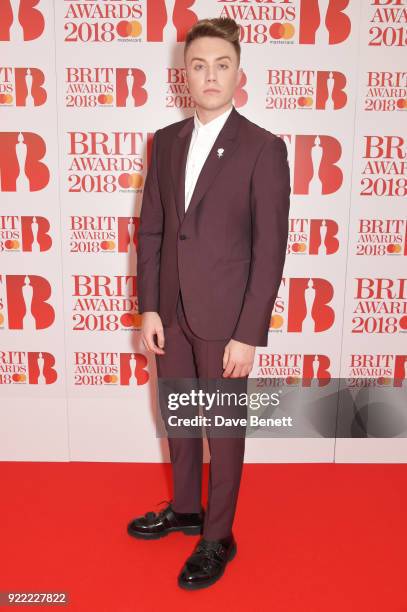 Roman Kemp attends The BRIT Awards 2018 held at The O2 Arena on February 21, 2018 in London, England.