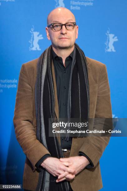 Steven Soderbergh poses at the 'Unsane' photo call during the 68th Berlinale International Film Festival Berlin at Grand Hyatt Hotel on February 21,...