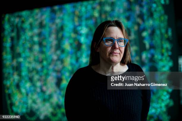 Artist Jennifer Steinkamp poses during a portrait session at Telefonica Foundation on February 21, 2018 in Madrid, Spain.
