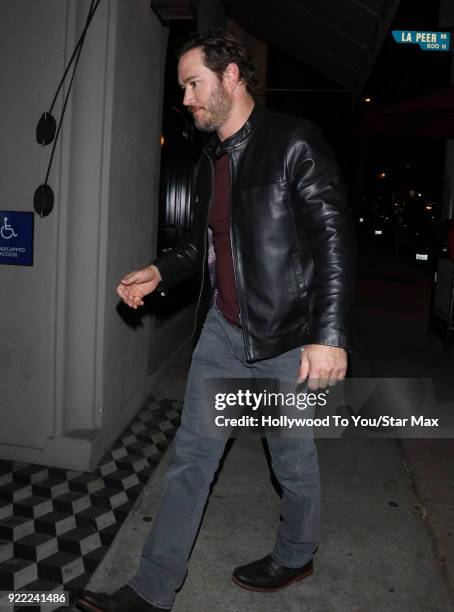 Mark-Paul Gosselaar is seen on February 20, 2018 in Los Angeles, California.