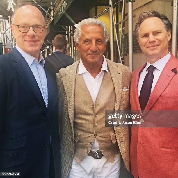 James Fallon, Joseph Abboud, and Jason Binn circa Fall/Winter 2017 in New York City.