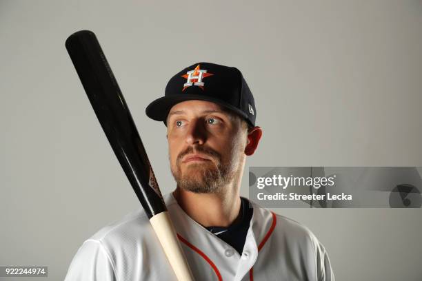 Tim Federowicz of the Houston Astros poses for a portrait at The Ballpark of the Palm Beaches on February 21, 2018 in West Palm Beach, Florida.