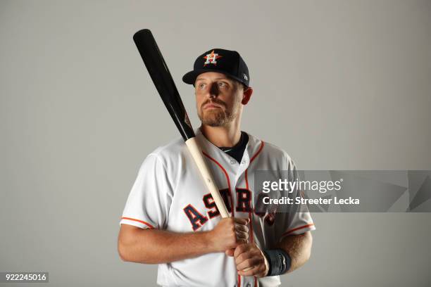 Tim Federowicz of the Houston Astros poses for a portrait at The Ballpark of the Palm Beaches on February 21, 2018 in West Palm Beach, Florida.