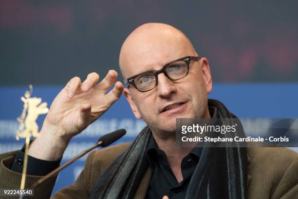Steven Soderbergh attends the 'Unsane' press conference during the 68th Berlinale International Film Festival Berlin at Grand Hyatt Hotel on February...