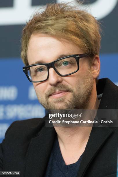 Joshua Leonard attends the 'Unsane' press conference during the 68th Berlinale International Film Festival Berlin at Grand Hyatt Hotel on February...