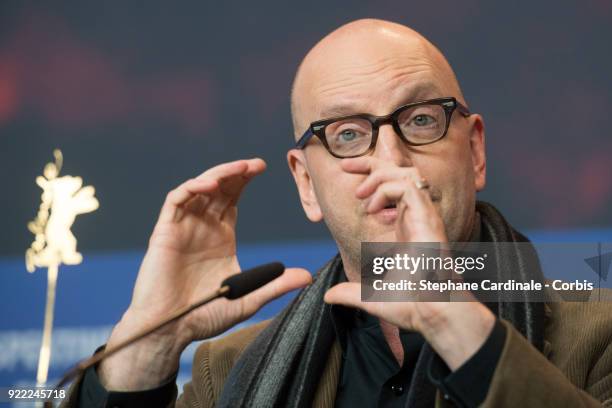 Steven Soderbergh attends the 'Unsane' press conference during the 68th Berlinale International Film Festival Berlin at Grand Hyatt Hotel on February...