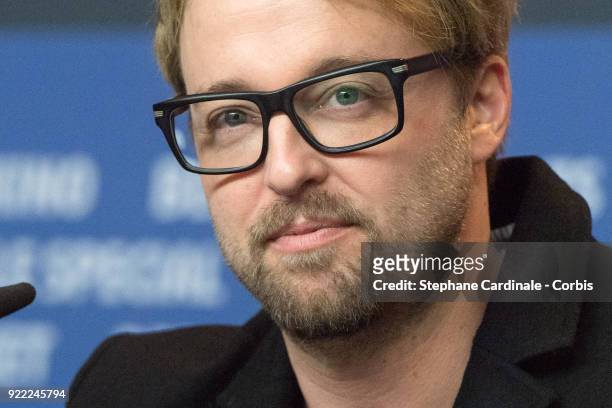 Joshua Leonard attends the 'Unsane' press conference during the 68th Berlinale International Film Festival Berlin at Grand Hyatt Hotel on February...
