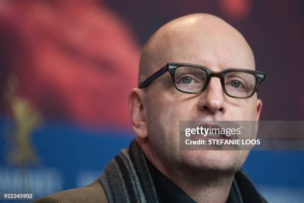 Director Steven Soderbergh speaks during a press conference for the film "Unsane" presented in competition during the 68th edition of the Berlinale...