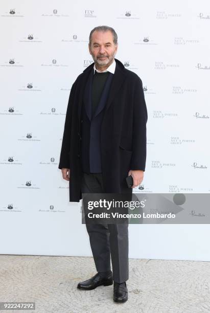 Remo Ruffini attends 'Italiana. L'Italia Vista Dalla Moda 1971-2001' exhibition preview during Milan Fashion Week Fall/Winter 2018/19 at Palazzo...