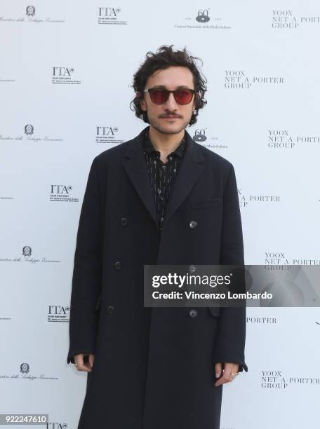 Marco De Vincenzo attends 'Italiana. L'Italia Vista Dalla Moda 1971-2001' exhibition preview during Milan Fashion Week Fall/Winter 2018/19 at Palazzo...