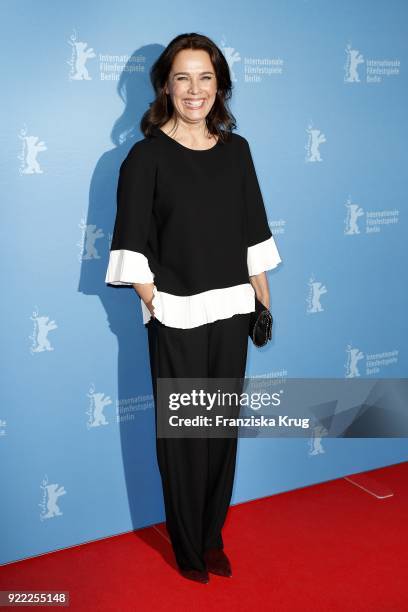 Desiree Nosbusch attends the 'Bad Banks' premiere during the 68th Berlinale International Film Festival Berlin at Zoo Palast on February 21, 2018 in...