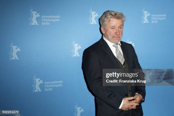 Joerg Schuettauf attends the 'Bad Banks' premiere during the 68th Berlinale International Film Festival Berlin at Zoo Palast on February 21, 2018 in...