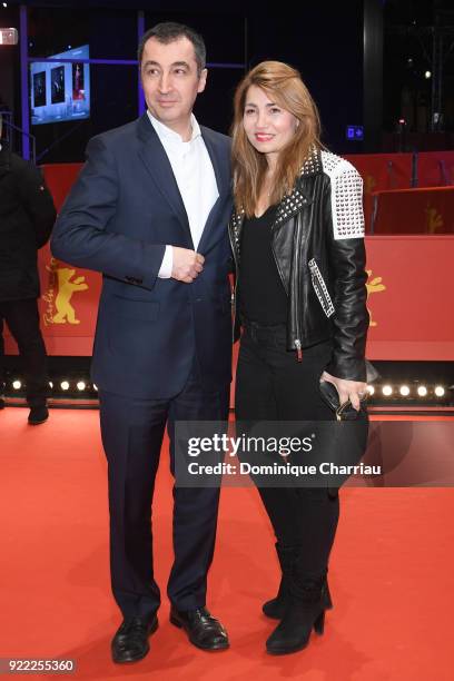 Cem Oezdemir and his wife Pia Maria Castro attend the 'Pig' premiere during the 68th Berlinale International Film Festival Berlin at Berlinale Palast...