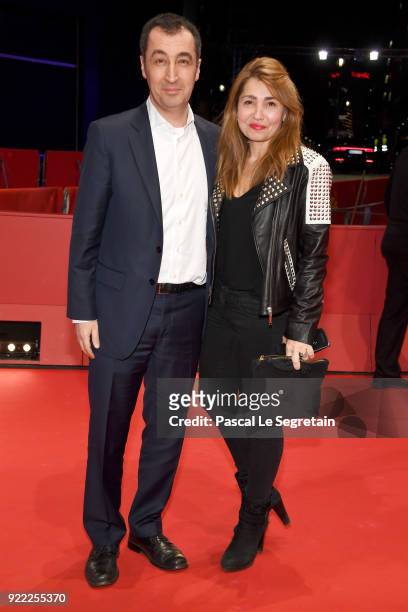 Cem Oezdemir and his wife Pia Maria Castro attend the 'Pig' premiere during the 68th Berlinale International Film Festival Berlin at Berlinale Palast...