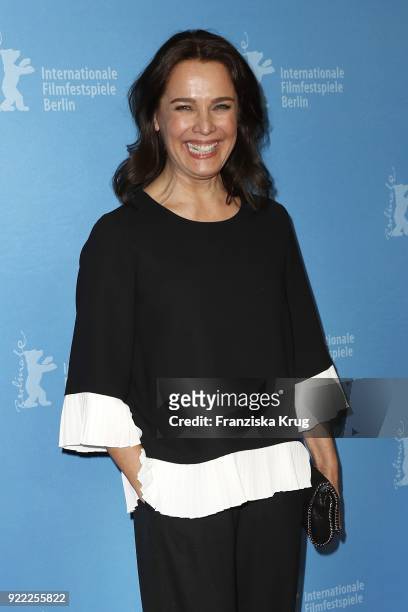 Desiree Nosbusch attends the 'Bad Banks' premiere during the 68th Berlinale International Film Festival Berlin at Zoo Palast on February 21, 2018 in...