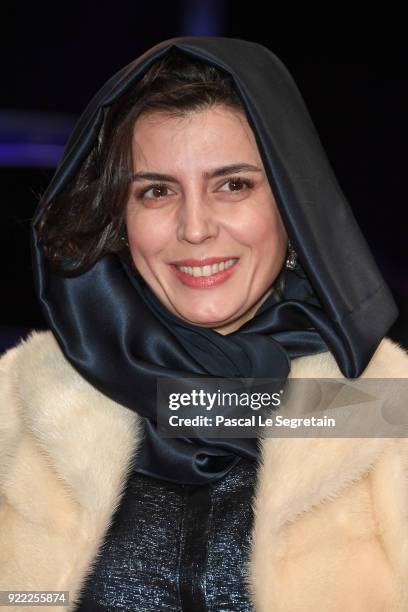 Leila Hatami attends the 'Pig' premiere during the 68th Berlinale International Film Festival Berlin at Berlinale Palast on February 21, 2018 in...