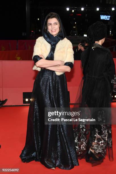 Leila Hatami attends the 'Pig' premiere during the 68th Berlinale International Film Festival Berlin at Berlinale Palast on February 21, 2018 in...