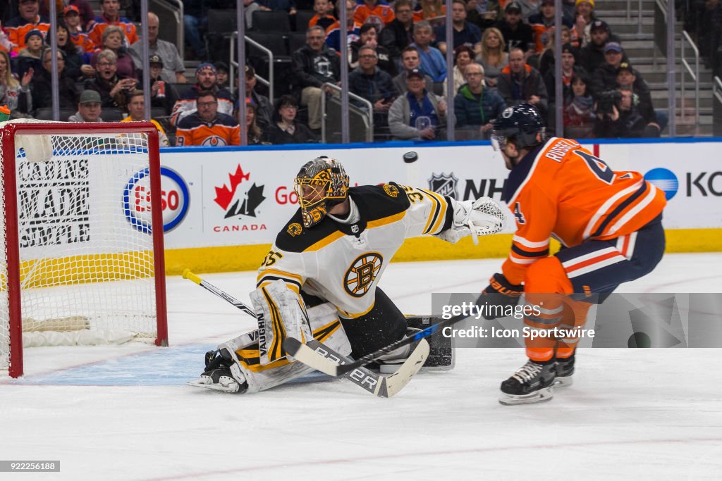 NHL: FEB 20 Bruins at Oilers