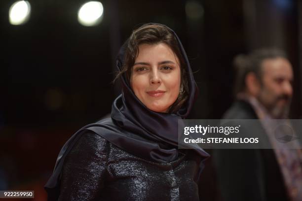 Iranian actress Leila Hatami poses on the red carpet before the premiere of the film "Pig" presented in competition during the 68th edition of the...