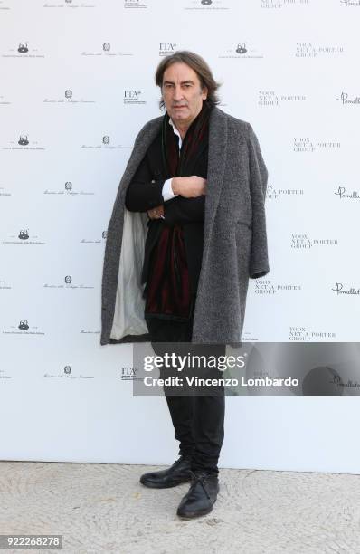 Beppe Angiolini attends 'Italiana. L'Italia Vista Dalla Moda 1971-2001' exhibition preview during Milan Fashion Week Fall/Winter 2018/19 at Palazzo...