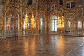Catherine's Palace hall, Tsarskoe Selo (Pushkin), Russia.