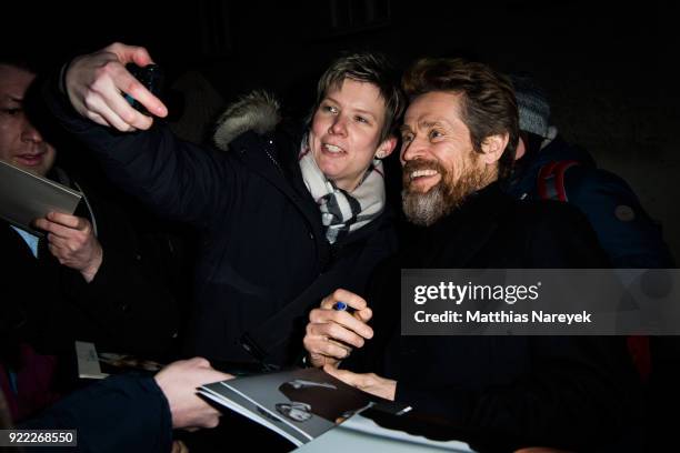Willem Dafoe after the homage event 'A Journey Through Time with Willem Dafoe' during the 68th Berlinale International Film Festival Berlin at Hebbel...