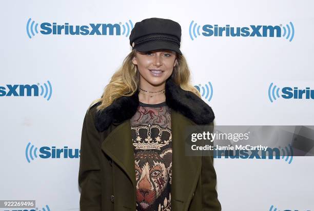 Lala Kent visits SiriusXM at SiriusXM Studios on February 21, 2018 in New York City.