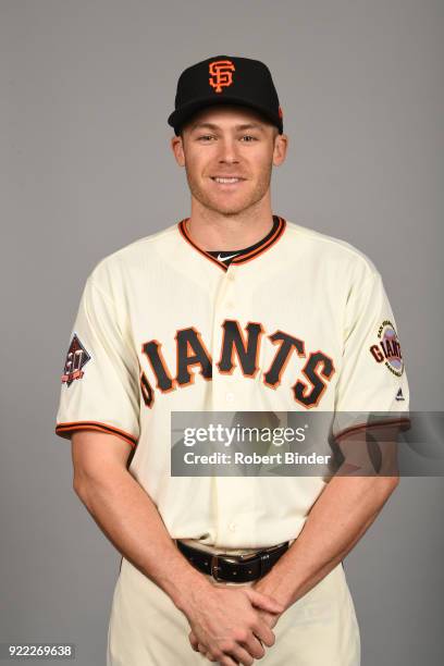 Josh Rutledge of the San Francisco Giants poses during Photo Day on Tuesday, February 20, 2018 at Scottsdale Stadium in Scottsdale, Arizona.