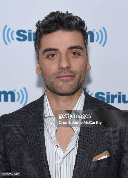 Oscar Issac visits SiriusXM at SiriusXM Studios on February 21, 2018 in New York City.