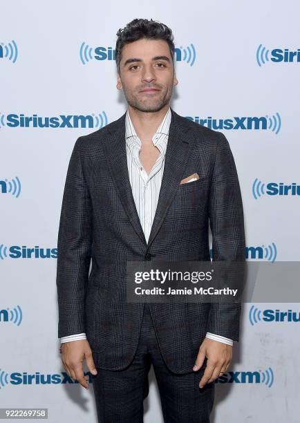 Oscar Issac visits SiriusXM at SiriusXM Studios on February 21, 2018 in New York City.