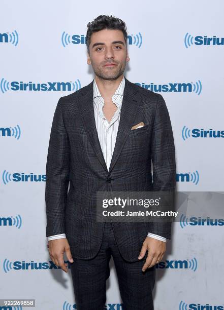 Oscar Issac visits SiriusXM at SiriusXM Studios on February 21, 2018 in New York City.