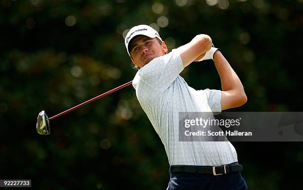 Sean O'Hair hits a shot during the final round of THE TOUR Championship presented by Coca-Cola, the final event of the PGA TOUR Playoffs for the...