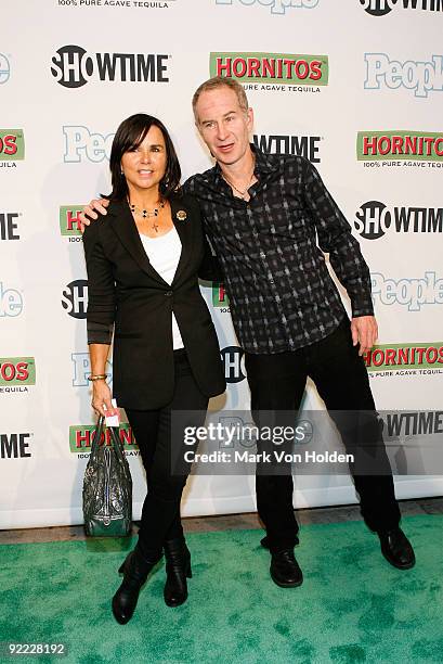 Patty Smyth and John McEnroe attend the "Bon Jovi: When We Were Beautiful" New York premiere at the SVA Theater on October 21, 2009 in New York City.