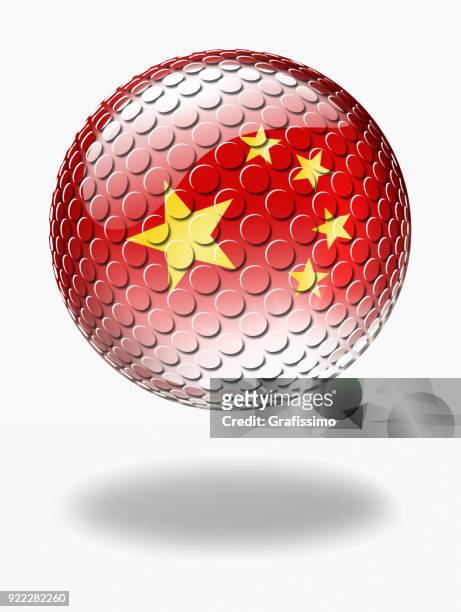 china sphere with chinese flag isolated on white - communism logo stock illustrations