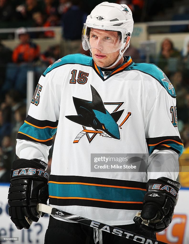 Heatley Dany Heatley of the San Jose Sharks skates against the New York... News ...