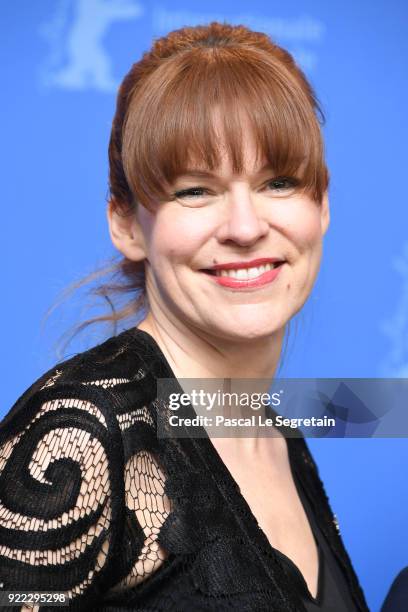 Maria Dahlin poses at the 'Becoming Astrid' photo call during the 68th Berlinale International Film Festival Berlin at Grand Hyatt Hotel on February...