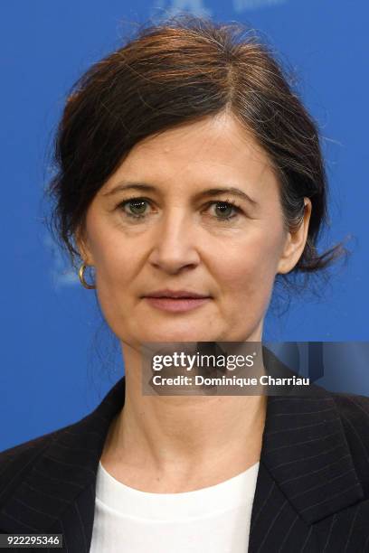 Pernille Fischer Christensen poses at the 'Becoming Astrid' photo call during the 68th Berlinale International Film Festival Berlin at Grand Hyatt...