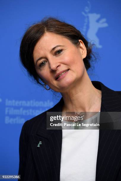 Pernille Fischer Christensen poses at the 'Becoming Astrid' photo call during the 68th Berlinale International Film Festival Berlin at Grand Hyatt...