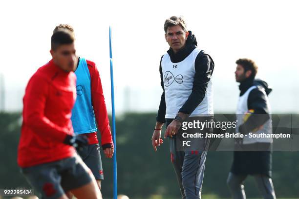 Mauricio Pellegrino during a Southampton FC training session at Staplewood Complex on February 21, 2018 in Southampton, England.