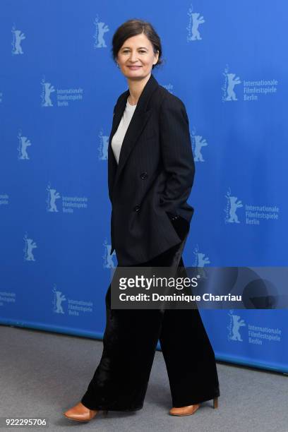 Pernille Fischer Christensen poses at the 'Becoming Astrid' photo call during the 68th Berlinale International Film Festival Berlin at Grand Hyatt...