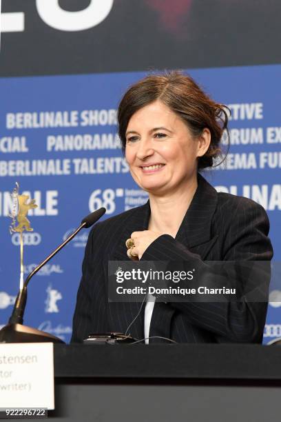 Pernille Fischer Christensen at the 'Becoming Astrid' press conference during the 68th Berlinale International Film Festival Berlin at Grand Hyatt...
