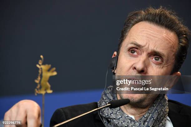 Kim Fupz Aakeson is seen at the 'Becoming Astrid' press conference during the 68th Berlinale International Film Festival Berlin at Grand Hyatt Hotel...