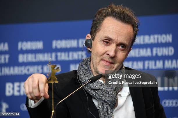 Kim Fupz Aakeson is seen at the 'Becoming Astrid' press conference during the 68th Berlinale International Film Festival Berlin at Grand Hyatt Hotel...